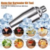 Esmula Bartender Kit with Stylish Bamboo Stand, 12 Piece 25oz