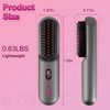 Zorpupoa Cordless Hair Straightener Brush, Mini Portable Rechargeable Straightening Brush,