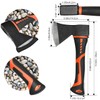 ZUZUAN Chopping Axe，10”Camping Outdoor Hatchet for Wood Splitting and Kindling,