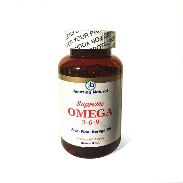 Supreme Omega 3-6-9 Fish/ Flaxseed/ Borage Oil Combo 1100 mg 180 softgels