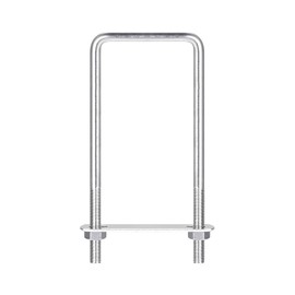 sourcing map U Bolts U Bolts M8 x 62 mm x 160 mm Square U Shackle Bolt 304 Stainless Steel U-Bolts with Nut Plate Bracket Clamp Fence Attachment for Roof Box Car Pipe Towing