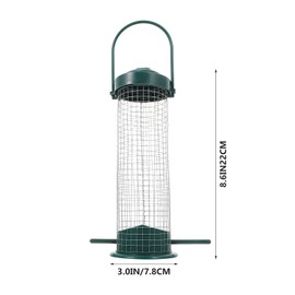 GANAZONO Caged Bird Feeders 2Pcs Hanging Metal Mesh Bird Feeders for Outdoor Wild Bird Feeder Nut Dispenser for Garden Cardinal Finch Sparrow Outdoor Hanging