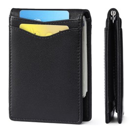 FALAN MULE Slim RFID Wallet for Mens，Bifold Leather Wallet Minimalist Front Pocket Mens Wallet with Money Clip