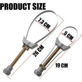 Adjustable Oil Filter Wrench - OilFilter Removal Tool with Non-Slip Strap for Cars, Trucks, Excavators (1-Piece)