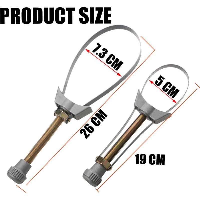Adjustable Oil Filter Wrench - OilFilter Removal Tool with Non-Slip