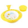 lulabi Bunny Melamine Dinner Plate Warm with Non-Slip Base, Yellow