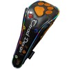 Paw Embroidered Magnetic Driver Fairway Utility Headcover (Black/Orange, Fairway)