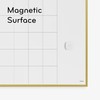 U Brands Magnetic Dry Erase Calendar Whiteboard for Wall, 20"x16",