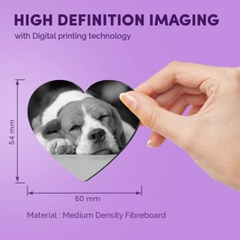 1 x Heart MDF Magnets - Sleeping Beagle Dog Puppy Cute 42360