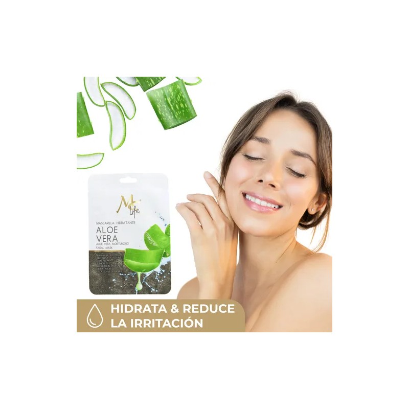 Mascarilla Facial Hidratante Aloe Vera, Skincare. Mc Life