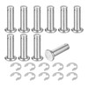 sourcing map 10Set M6x20mm 304 Stainless Steel Cylindrical Shaft Snap