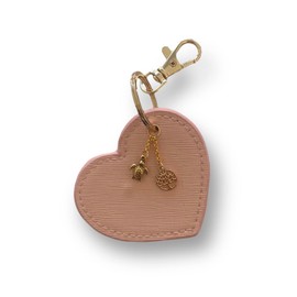 Glücksschmiedin - Ladies Gold Tone Tortoise Tree of Life Pendant and PU Leather Heart in Pink - Locally Handmade (Vegan), Pink Gold