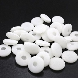Samcos Ear Cushions Replacement Earpads 70 Pieces High Elasticity Light Soft Sponge Ear Pads Earphone Cover for MP3 Earphones 18mm (White)