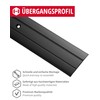 Gedotec Transition Profile for Screwing Aluminium Black 200 cm Length