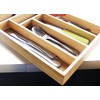 Bamboo Silverware Organizer Tray for Drawer, Kitchen Utensils, Cutlery (14