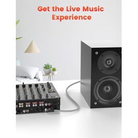 VANAUX 90-Degree Subwoofer Cable 3.3FT,90 Degree RCA to 90 Degree RCA Cable, (Gold-Plated Connectors, Aluminum Alloy Shell, Braided Jacket) Ideal for Tight Spaces, Home Theater, Sound Systems-Silver