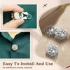 6 Pcs Rhinestone Button Cover Decorative Button Cover Clip Easy