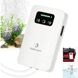 Battery Powered Aquarium Air Pump, USB Rechargeable Aerator Fish Tank Air Pump for 5-125 Gallons Portable Oxygen Pump for Outdoor Fishing, Power Outages and Emergency (4W 80GPH)