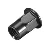 sourcing map M6 Rivet Nuts, Thread Half Hexagonal Carbon Steel