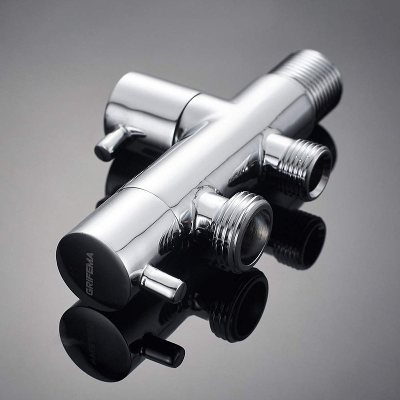 Ibergrif Angle Valve Toilet with 2 Outlets Universal Angle Regulating
