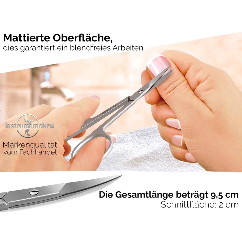 Fine Cuticle Scissors with Curved Blade – Stainless Steel