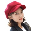 AMgrocery Women's Cap, 30% Wool Blend, Size Adjustable, Brim, Stylish,