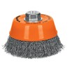 Truper CO-512, Carda para esmeriladora angular, de copa, alambre ondulado