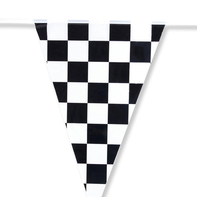 60m PE Black and White Checkered Racing Flag F1 Racing