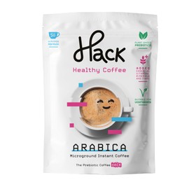 Instant Coffee with Multivitamins & Prebiotics (for Gut Health) | Premium Arabica Coffee | Best Smooth Roast | Vitamins & Minerals including Vitamin A, B, C, D & E | 50 Servings | Hack Healthy Coffee