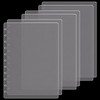 Supkiir 6 Pcs Letter Discbound Notebook, PP Clear Notebook Cover,