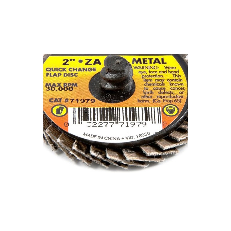 Forney 71979 Mini Flap Disc, Quick Change, 80-Grit, 2-Inch