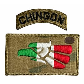 Mexico Eagle Patch and Chingon Tap Patch - Funny Tactical Military Morale Embroidered Patch Hook Fastener Backing-Multicam OCP