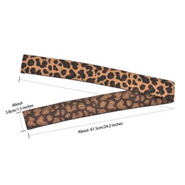 YTBYT 3 Pcs Elastic Bands for Wigs Lace Melting Bands Wig Grip Headband Lace Front Wig Headband for Women (3.5cm Leopard Print)