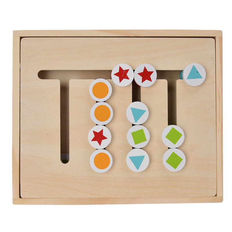 Children Educational Toy Four Color Wooden Blocks Logical Thinking Training