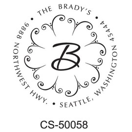 Maxlight C-43 Custom Round Monogram Self-Inking Address/Initial Stamp