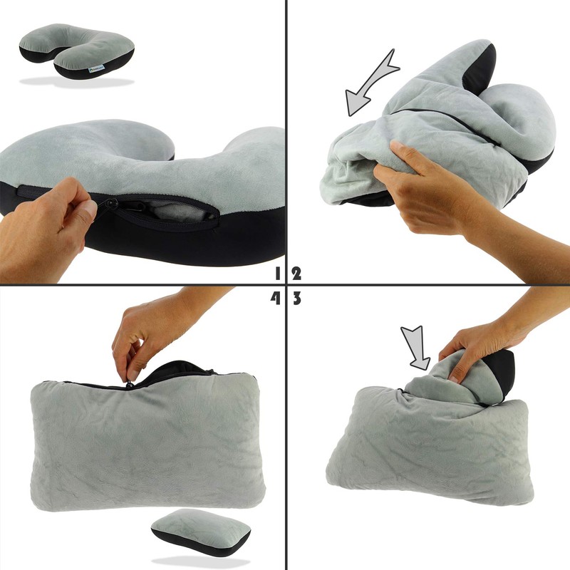 KINE TRAVEL Neck roll and cushion made of micro-beads