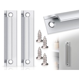 Lhbwhiz Pack of 2 Balcony Door Handles, Patio Door Handles, Exterior, Aluminium Alloy Handle, Sliding Door Handle, Cabinet Drawer Handle with Screws, Furniture Fittings, for Doors and Windows, Cabinet