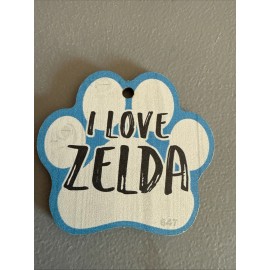 Dog Paw Shaped Magnets: I LOVE MY PET  (I Love ZELDA) Dogs, Gifts, Cars