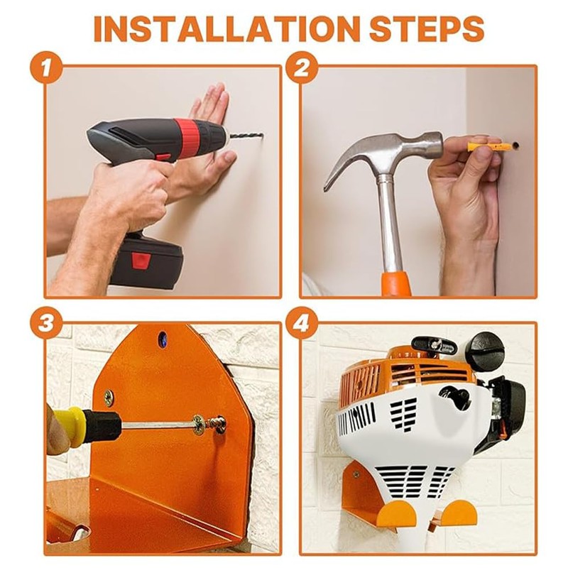 Weedeater Hanger, Weed Eater Hanger for Garage Wall-Mounted, Heavy Duty