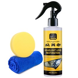 Automotive Headlight Cleaner & Restoration Kit – Instantly Restores Yellowed, Cloudy & Oxidized Headlamps – Fast Oxidation Removal with UV Protection – Easy Spray, No Rubbing, Universal Fit, 5 fl oz