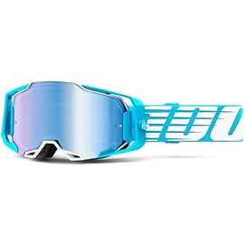 100% Armega Adult Off-Road Motorcycle Goggles - Sky/Blue Mirror Lens/One Size