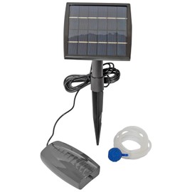 Woodside Solar Oxygenator Air Pump for Pond - 1.5W Aerator 1 Air Stone Oxygen Pump for Garden, Aquarium Fish Tank