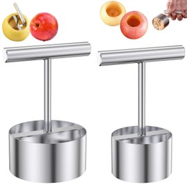 YanBous Pack of 2 Apple Corer Corer, Stainless Steel Apple Separator, Apple Pear Core Separator, Multifunctional Apple Core Separator, Kitchen Fruit Apple or Pear Core Remover Tool for Home and