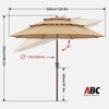 ABCCANOPY 11Ft 3 Tiers Market Umbrella, Outdoor Table Umbrella for