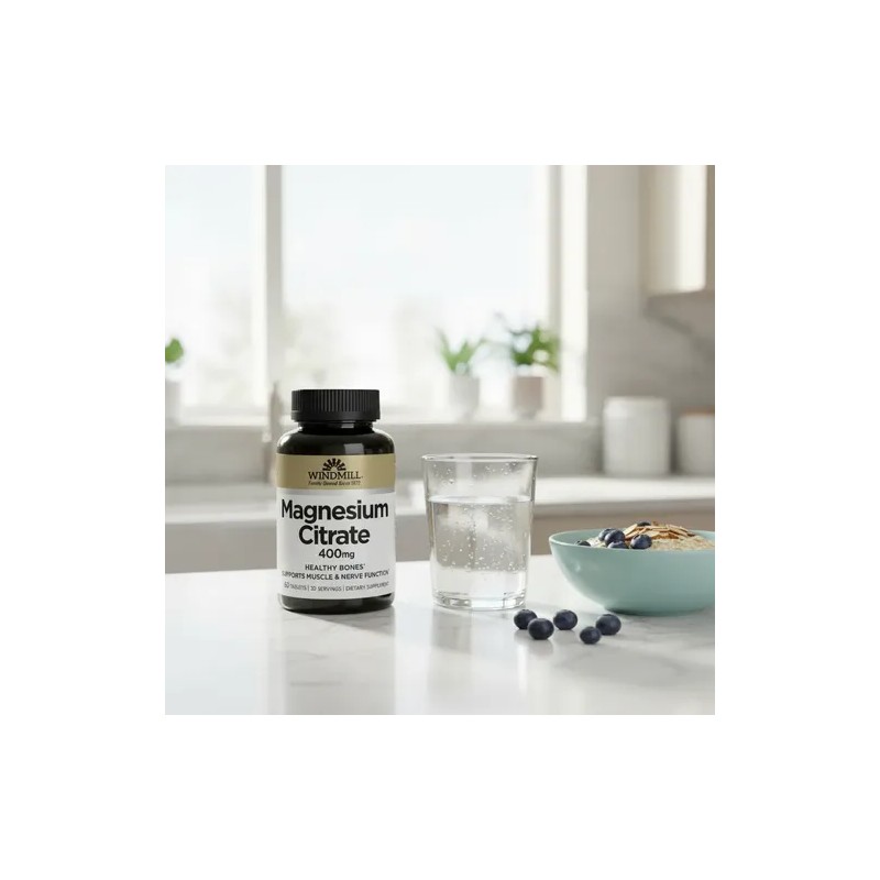 Citrato De Magnesio Windmill 400mg - 60 Tabletas