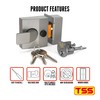 TSS Modern Non-Deadlocking Nightlatch, 40mm Backset, Complete with Rim Cylinder