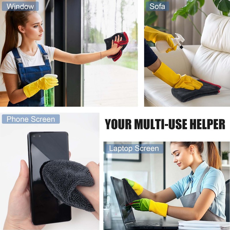 BREENHILL Microfiber Car Drying Towel,600 GSM Double Twisted Loop Detailing