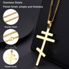 Men's Orthodox Cross Pendant Necklace - Trendy Religious Cross Chain,Hypoallergenic