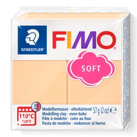 Staedtler FIMO Effects Polymer Clay - -Oven Bake Clay for Jewelry, Sculpting, Peach Pastel 8020-405