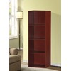 Hodedah 4-Shelf Bookcase in Mahogany